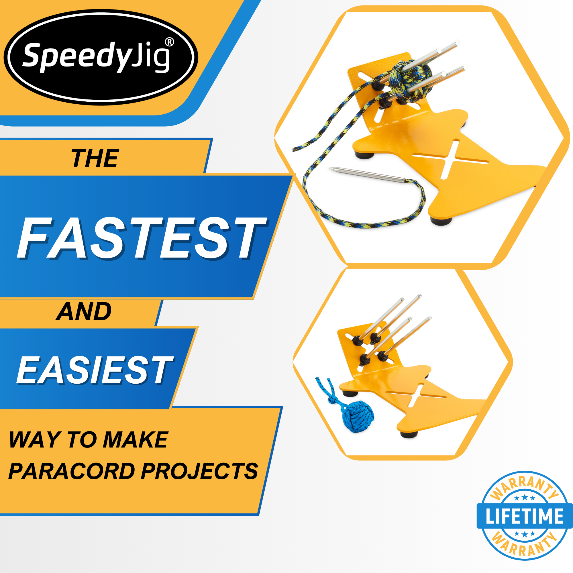 Plans PDF SpeedyJig XL Paracord Bracelet Kit Jig Adjustable