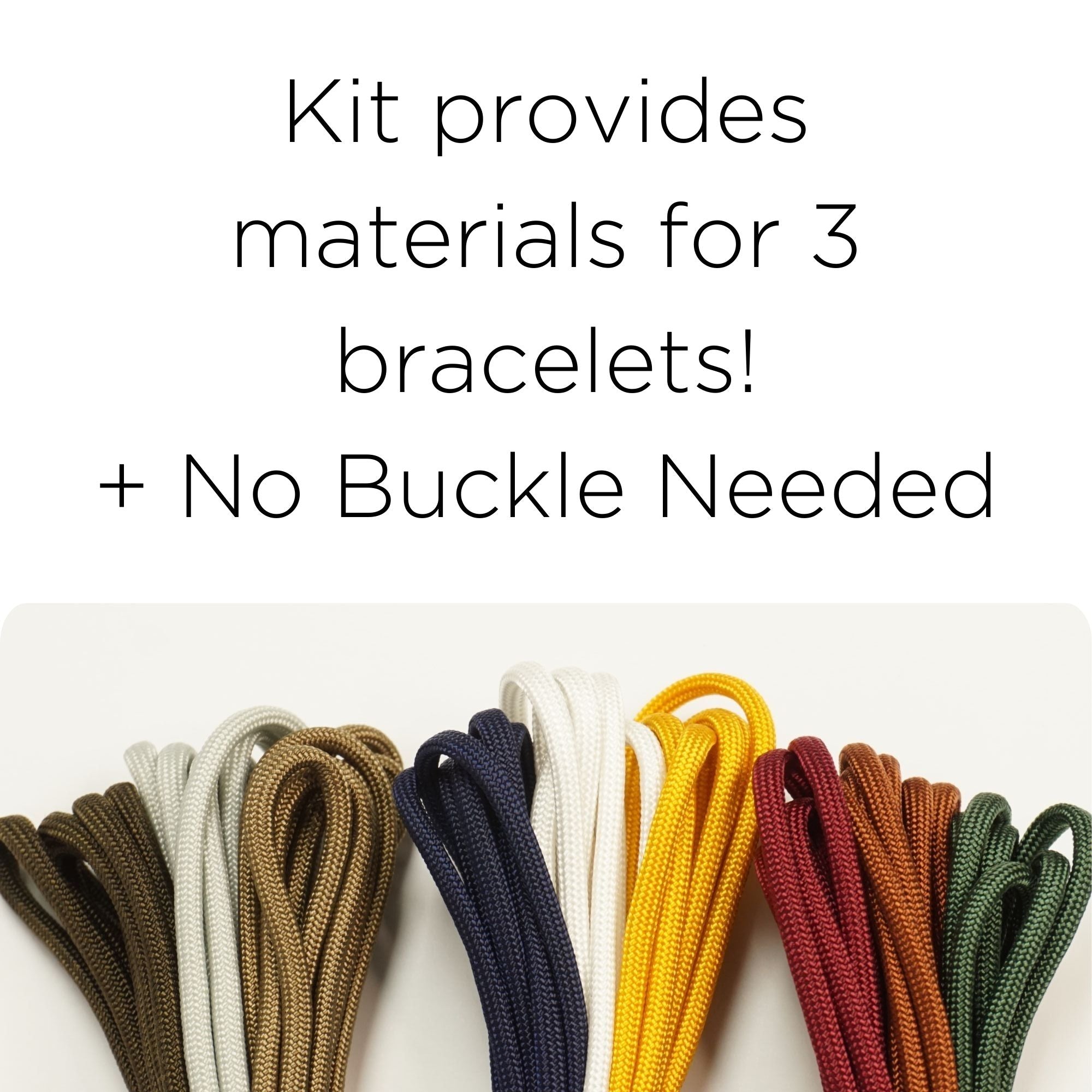 Zipper Sinnet Bracelet Project Kit - Makes 3 Bracelets! – Paracord