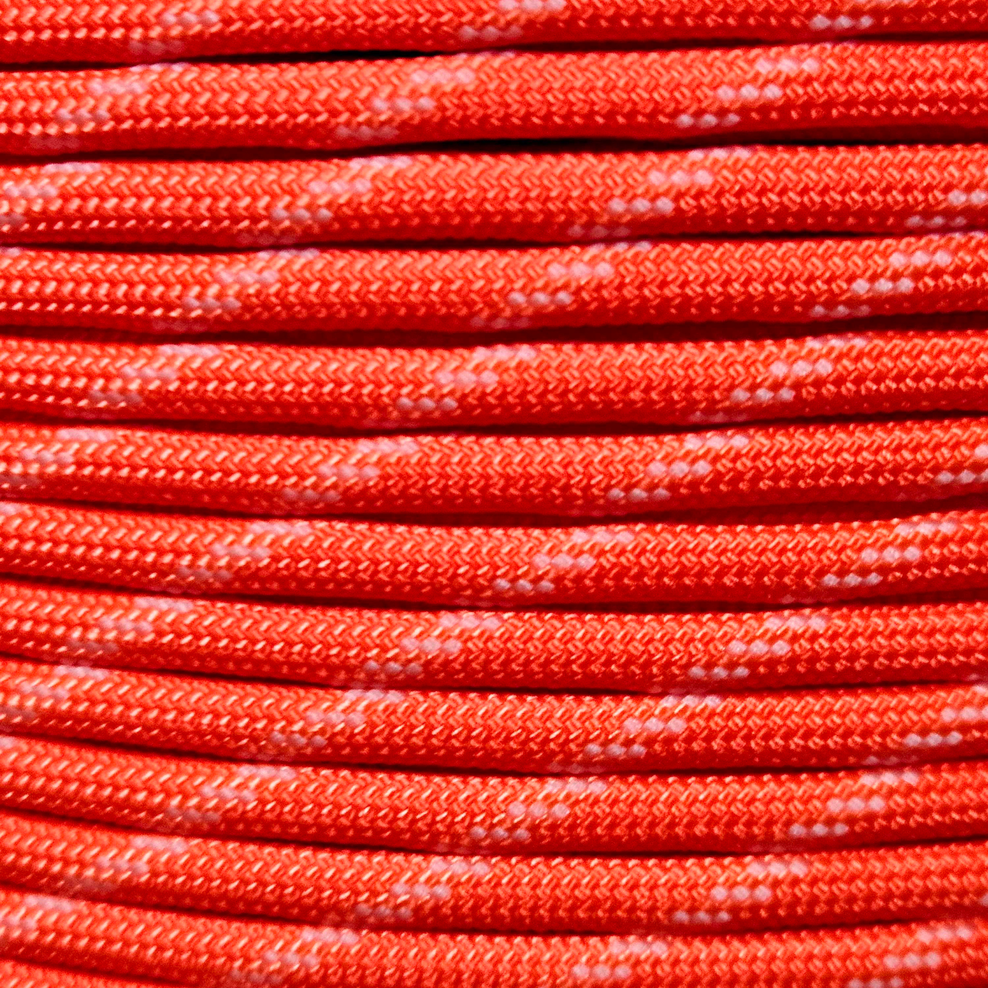 PARACORD 550 - NEON ORANGE W/ 3 GLOW IN THE DARK TRACERS