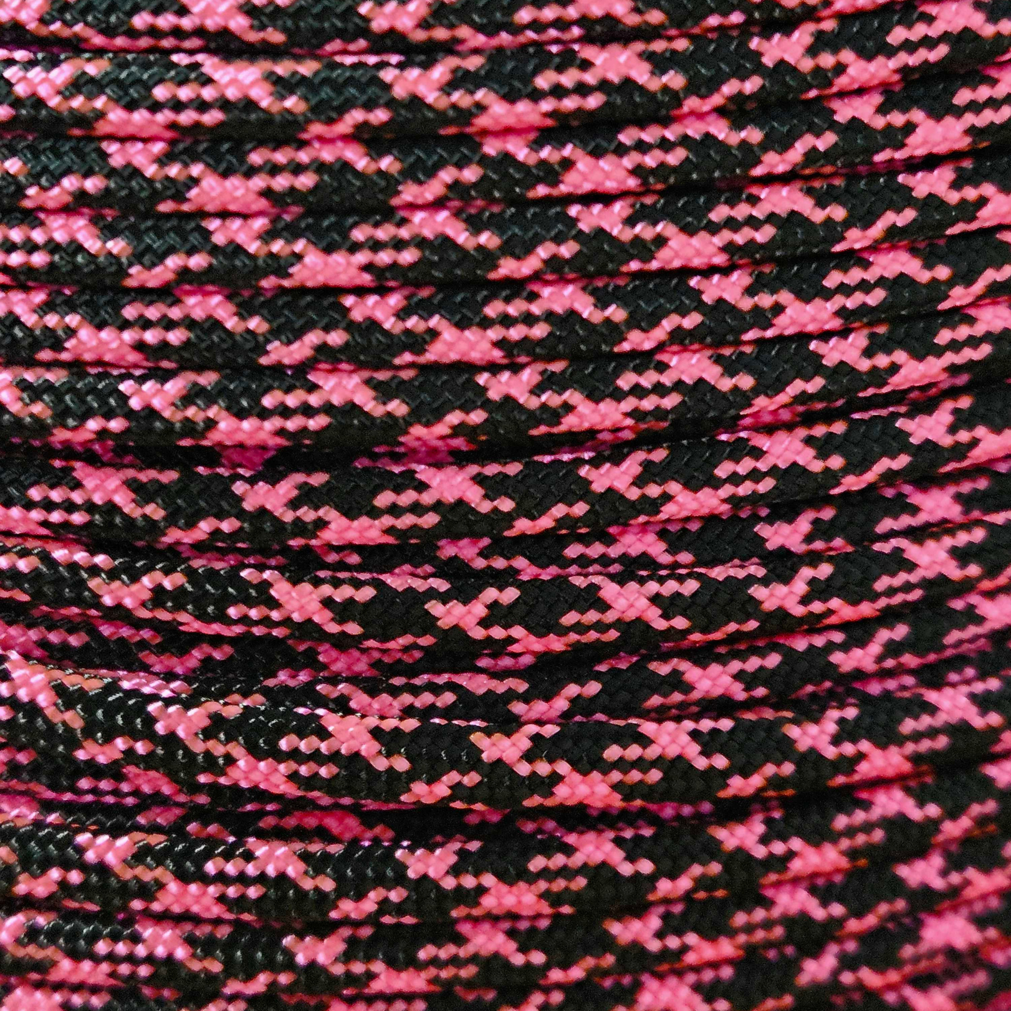 PARACORD 550 - BLACK & NEON PINK CAMO