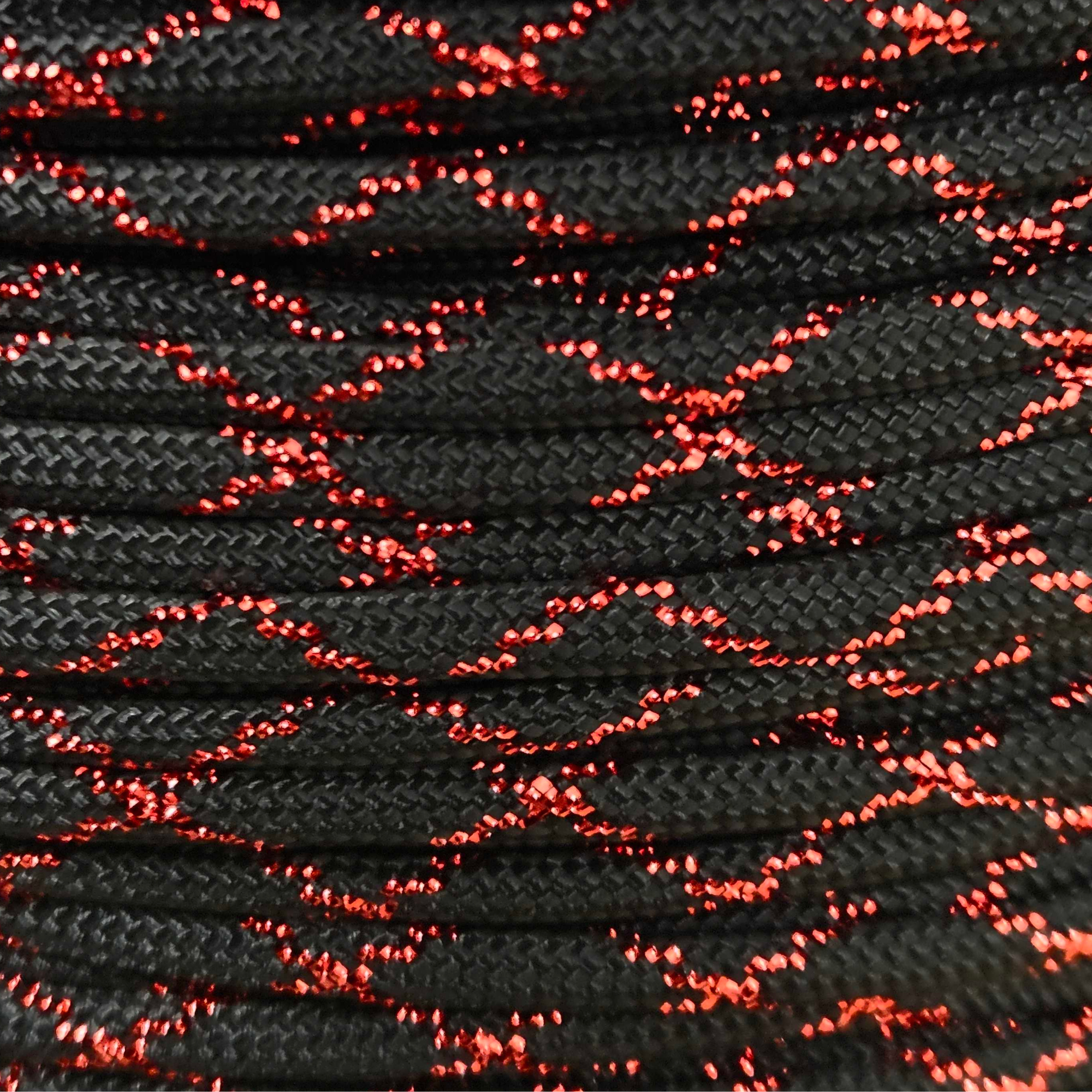 PARACORD 550 - RED KNIGHT W/ 3 RED METALLIC TR "X"