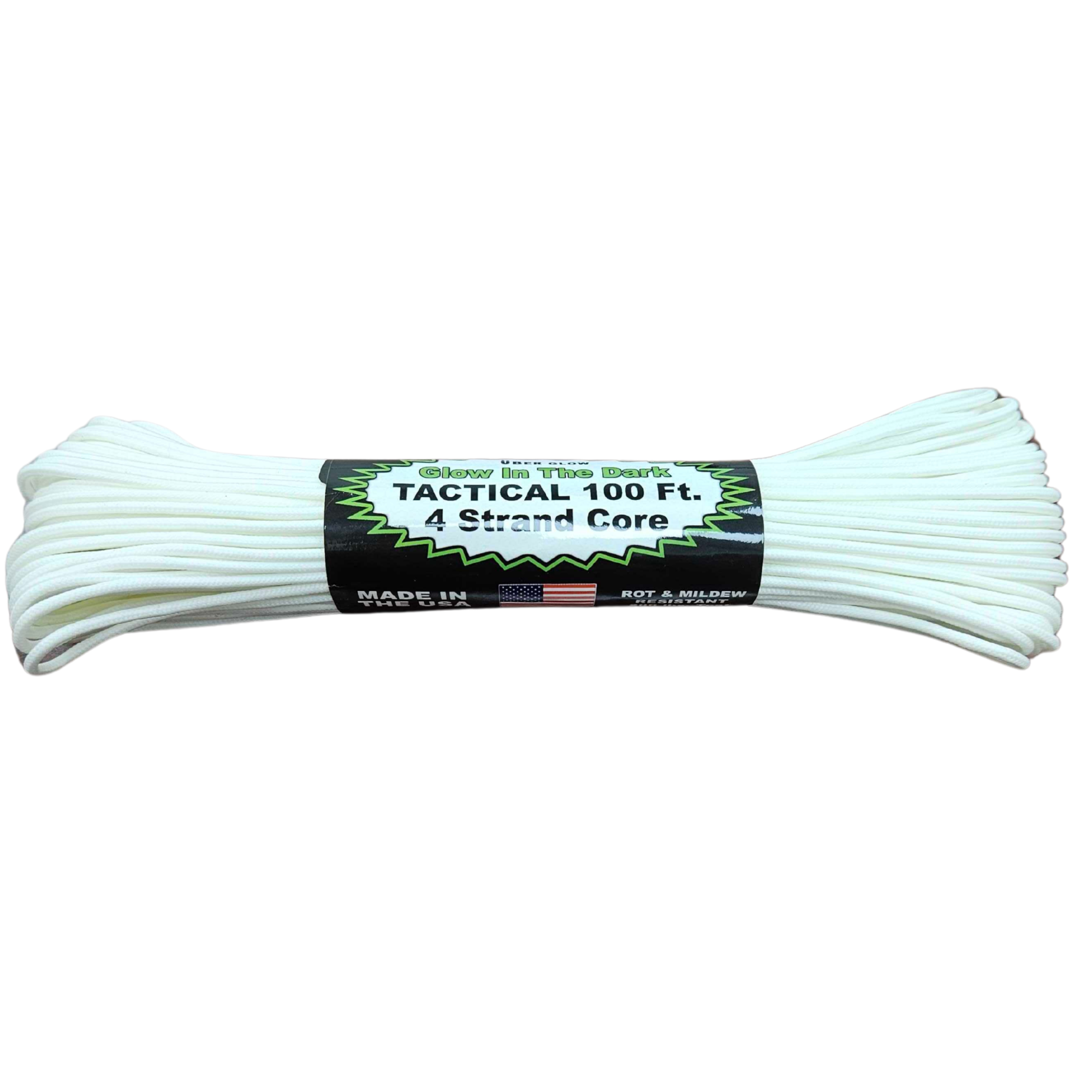 TACTICAL CORD 4 STRAND - Glow In The Dark - 100ft Hank
