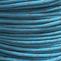 PARACORD 550 - NEON TURQUOISE W/3 REFLECTIVE (100ft Hank)