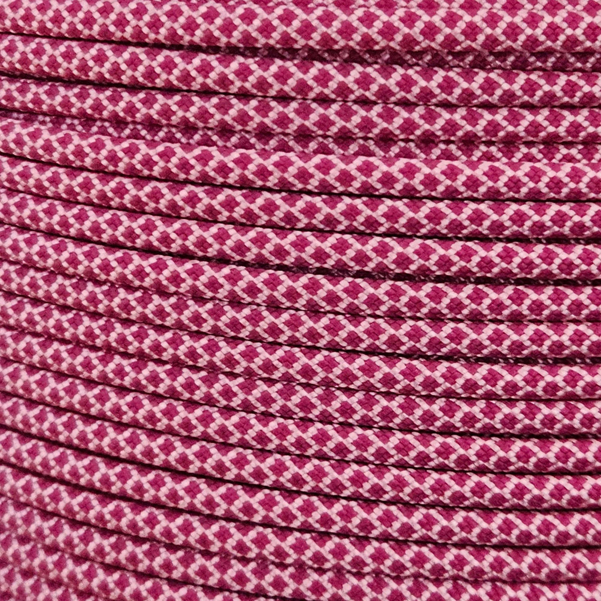 PARACORD 550 - ROSE PINK W/FUCSHIA DIAMONDS (100ft Hank)