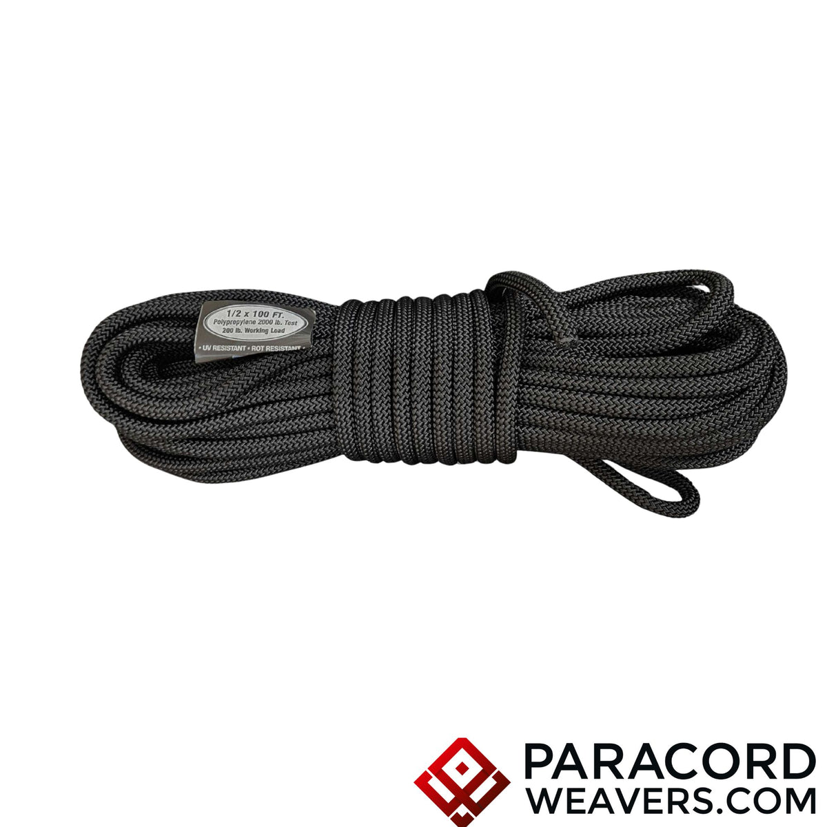 1/2" UTILITY ROPE - BLACK (100FT HANK) (Clearance)