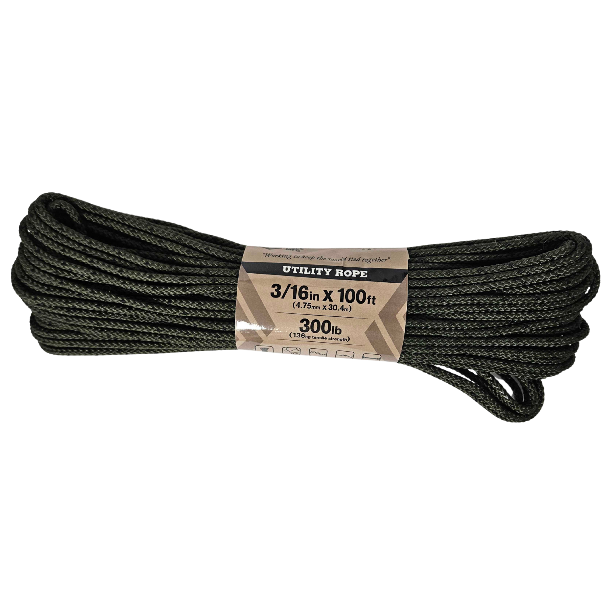 3/16&quot; UTILITY ROPE - CAMO (100FT HANK)