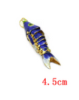 Metal Koi Fish Charm - 4.5CM - Multiple Colors