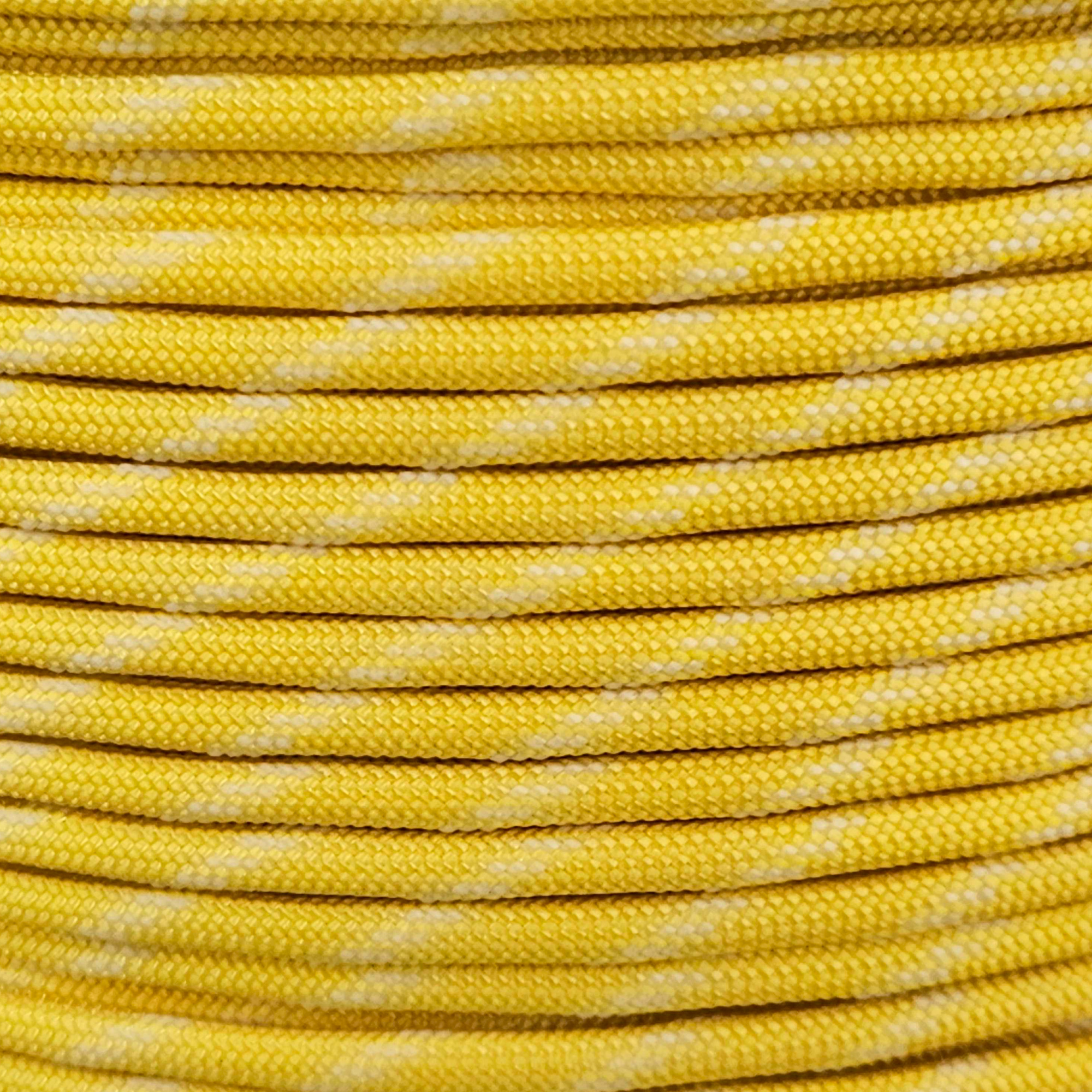PARACORD 550 - YELLOW W/3 GID TRACERS (100ft Hank)